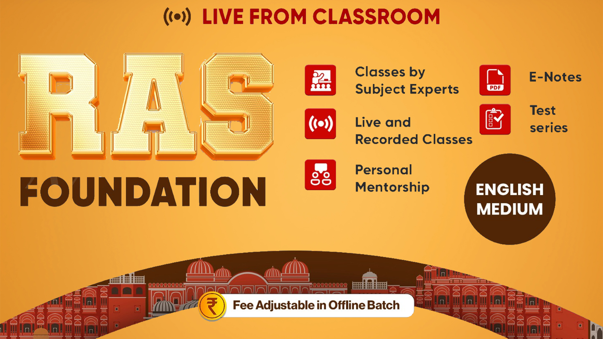 RAS Foundation (English Medium)  Live From Classroom New Batch July 2025