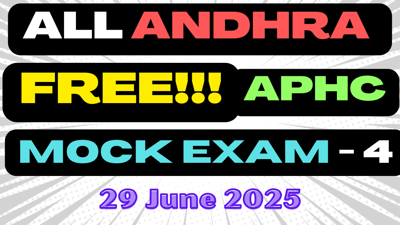 ALL ANDHRA FREE APHC MOCK EXAMS