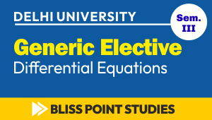 Generic Elective Differential Equations (Sem – III)