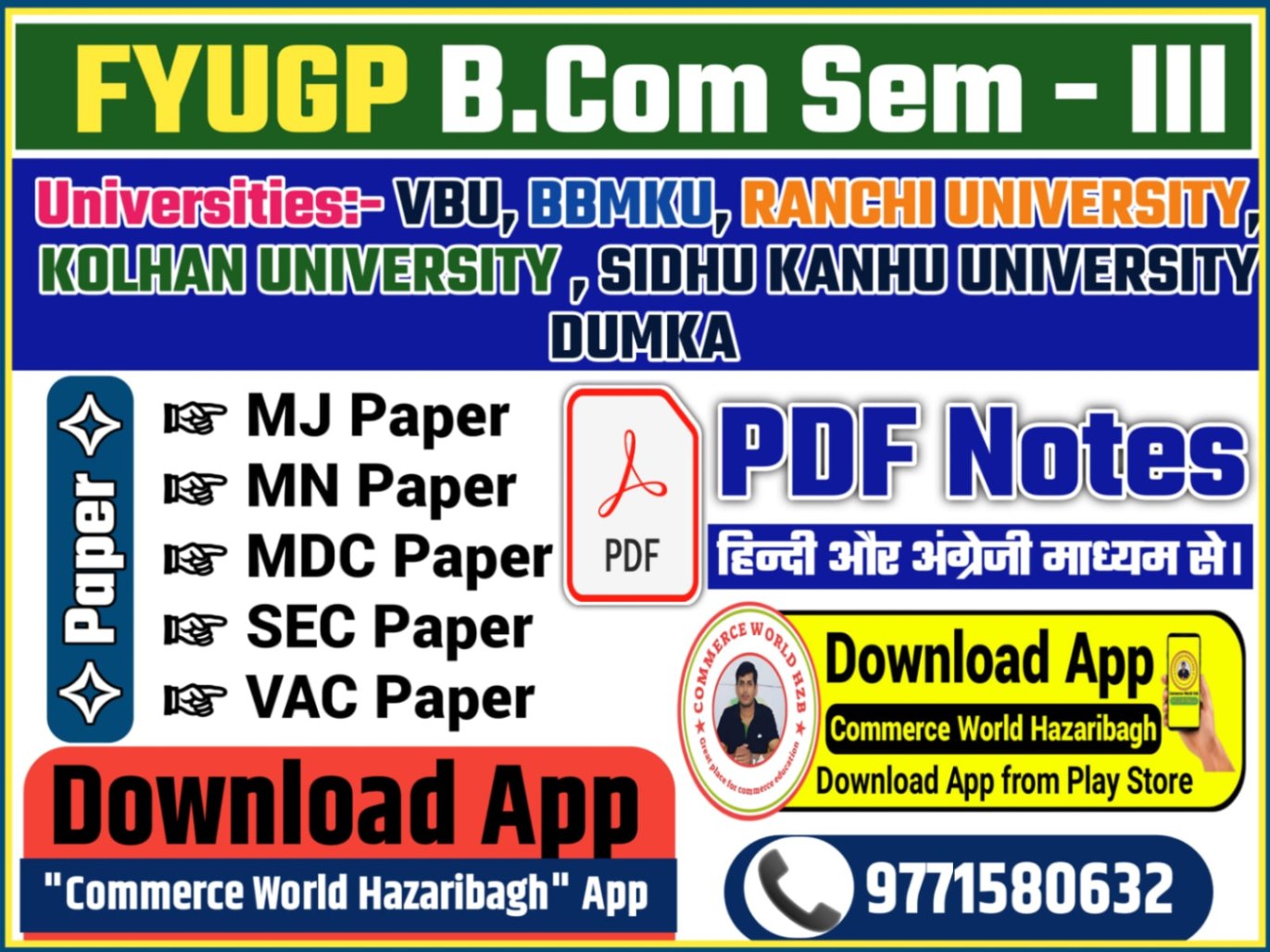 B.COM SEM 3 NOTES & MODEL PAPER