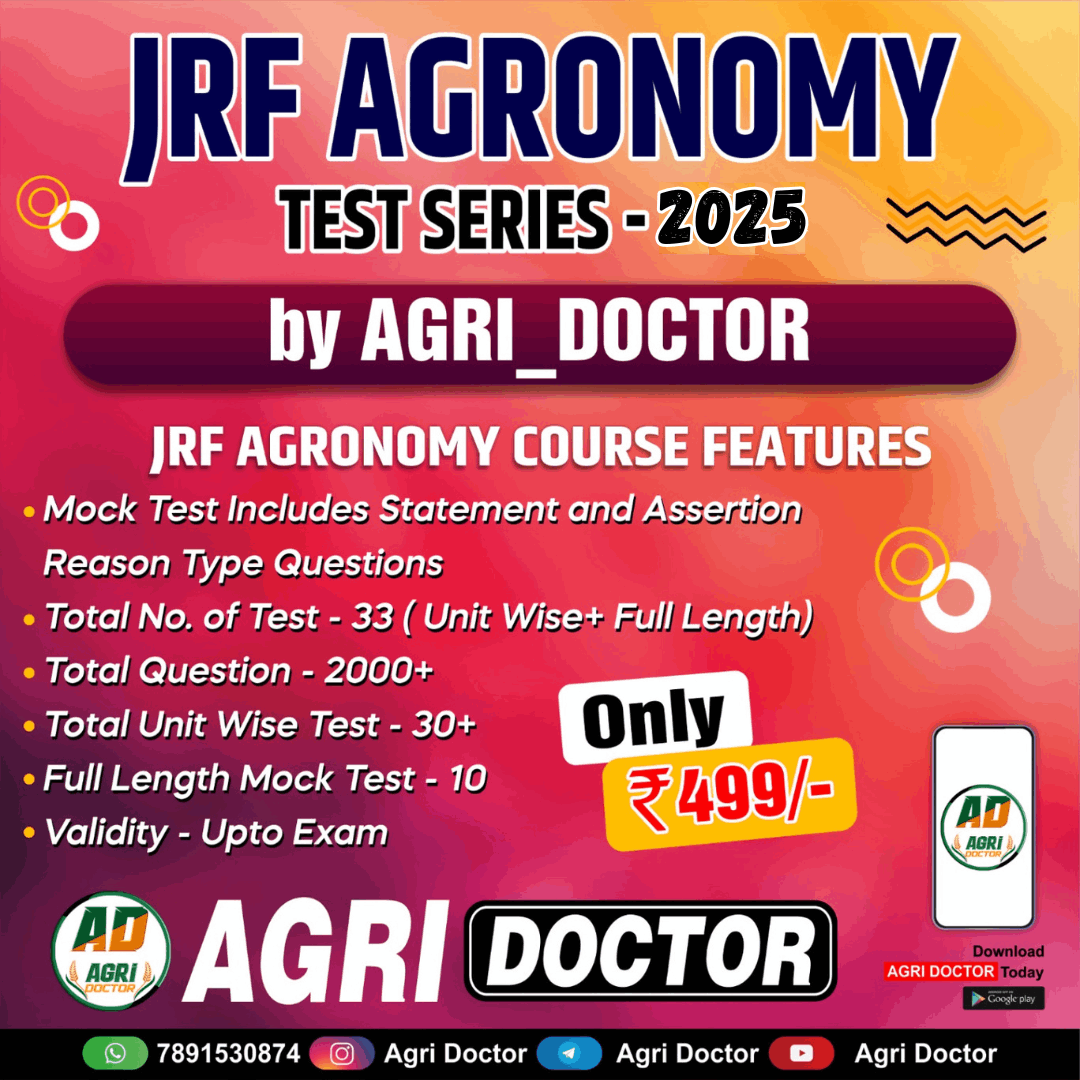 JRF AGRONOMY TEST SERIES - 2025 By AGRI_DOCTOR 482799