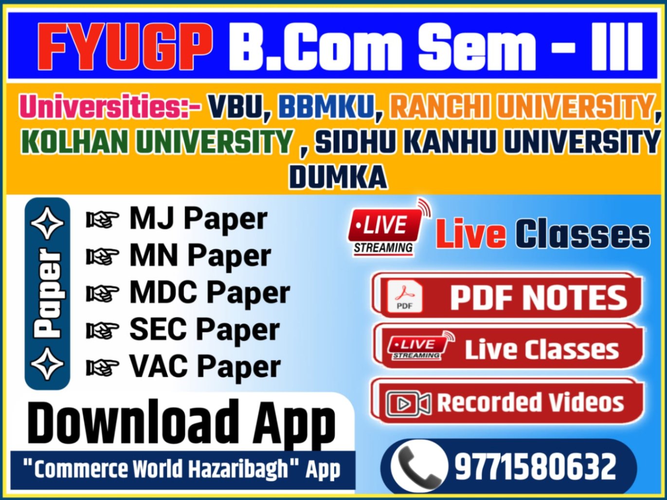 FYUGP B.COM SEM 3 [2023-2027]