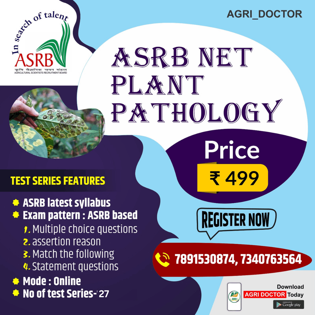 ASRB NET PLANT PATHOLOGY TEST SERIES 2025 