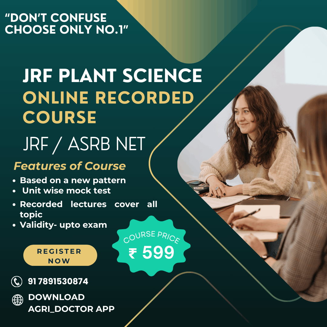 JRF PLANT SCIENCE ONLINE RECORDED COURSE || NET 2025 