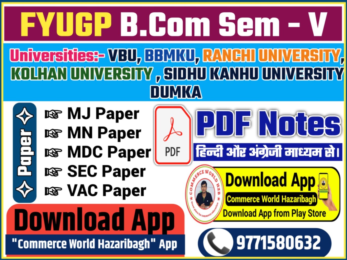 B.COM SEM 5 NOTES & MODEL PAPER