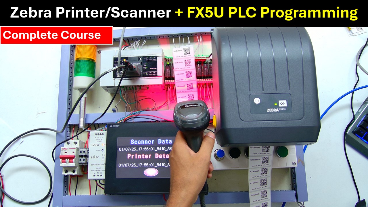 🖨️PLC + HMI + Zebra Printer/Scanner - कम्प्लीट इंडस्ट्रियल ऑटोमेशन गाइड