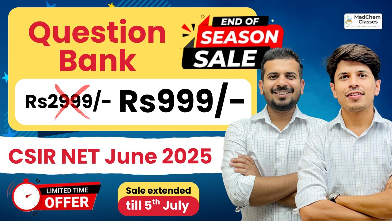 Question Bank For CSIR NET June 2025 (Chemical Science With Video Solution)