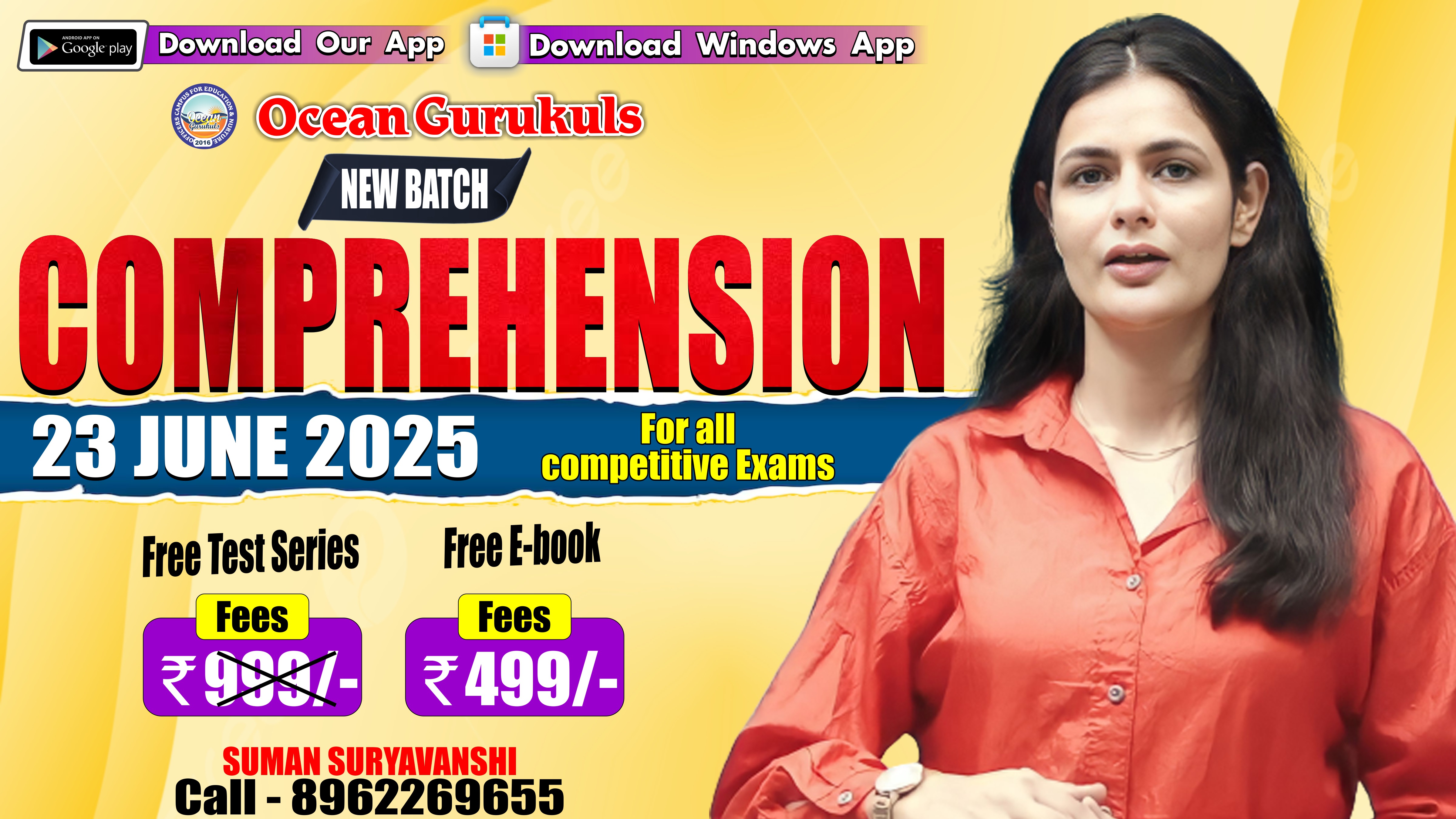 New Batch - Comprehension with Suman Suryavanshi Ma'am (23 June 2025)