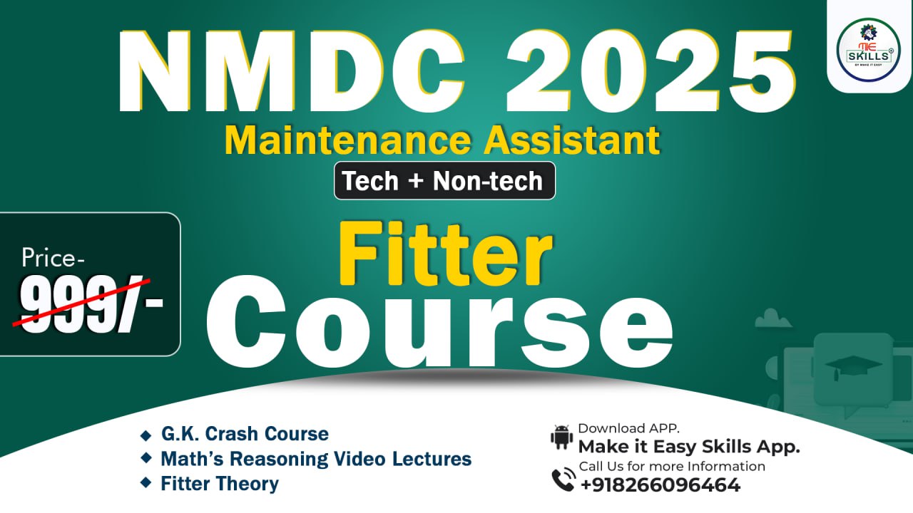 NMDC Maintenance Assistant (Fitter) (Kirandul Complex and Bacheli Complex)