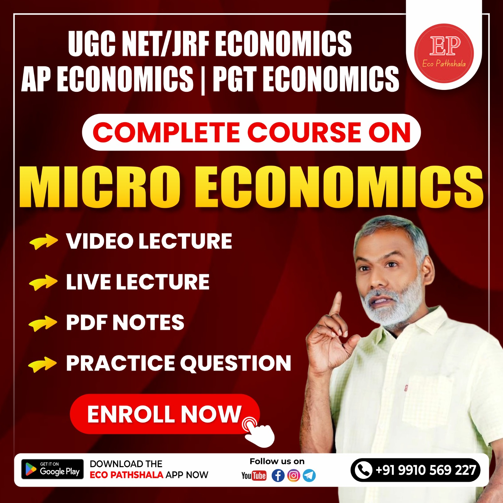 COMPLETE COURSE ON MICRO ECONOMICS-UGC NET/JRF Economics, Assistant Professor Economics Exam & PGT Economics Exam..