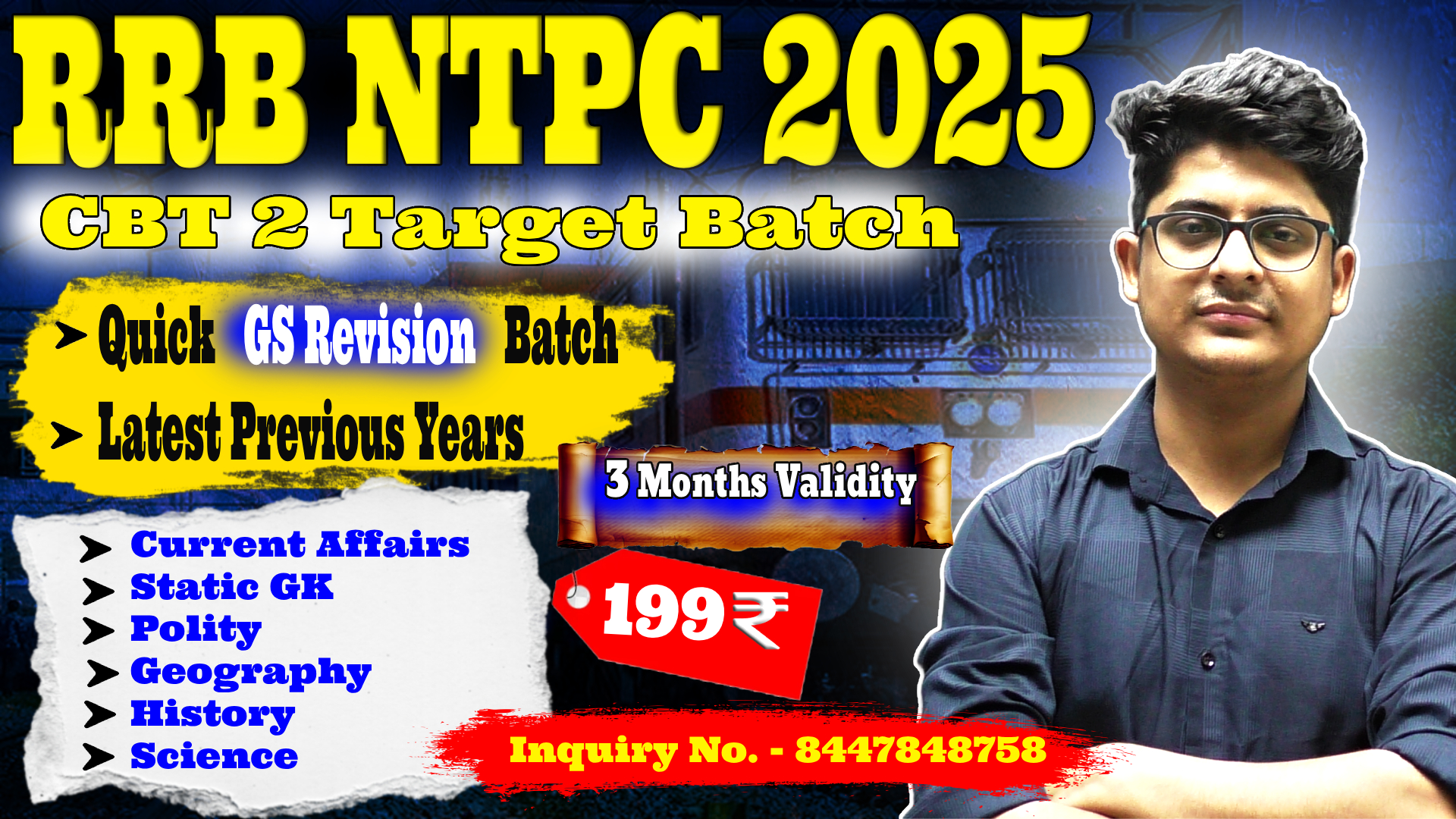 RRB NTPC 2025 CBT 2 GS TARGET BATCH
