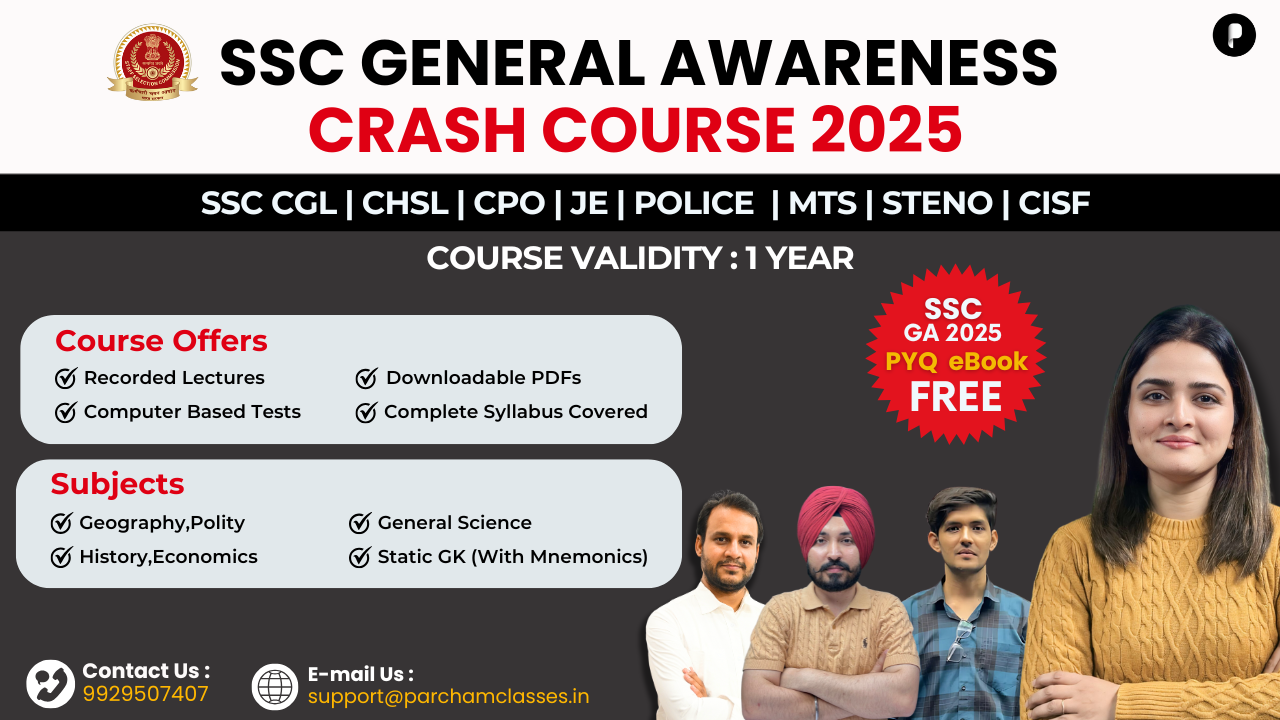  SSC General Awareness Crash Course 2025 