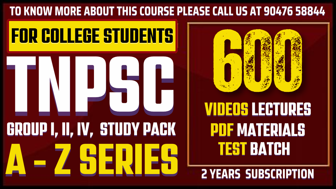 Tnpsc Group I,II,IV Exams : A-Z Series 2 Years Course