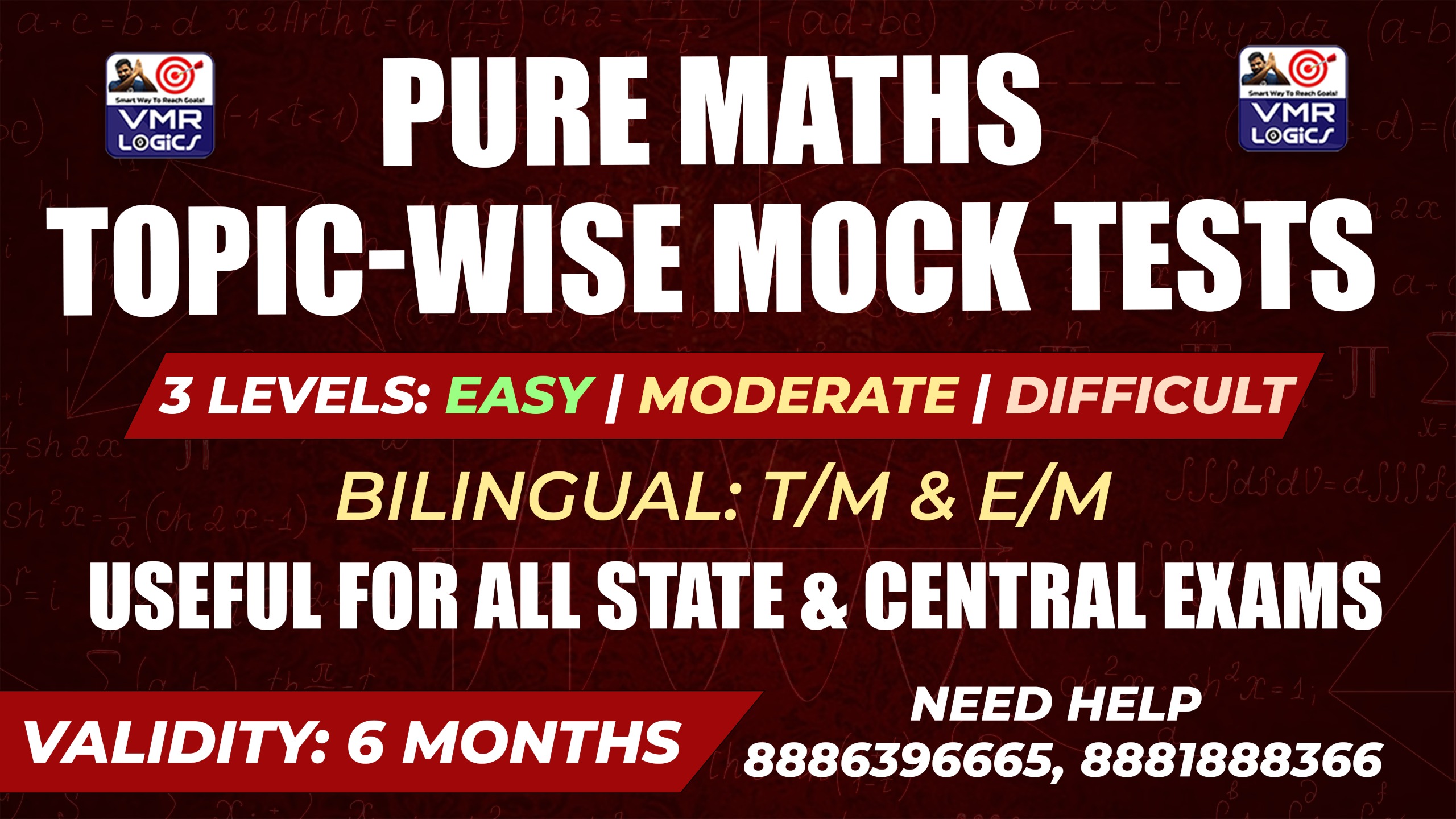 PURE MATHS TOPIC WISE MOCK TESTS