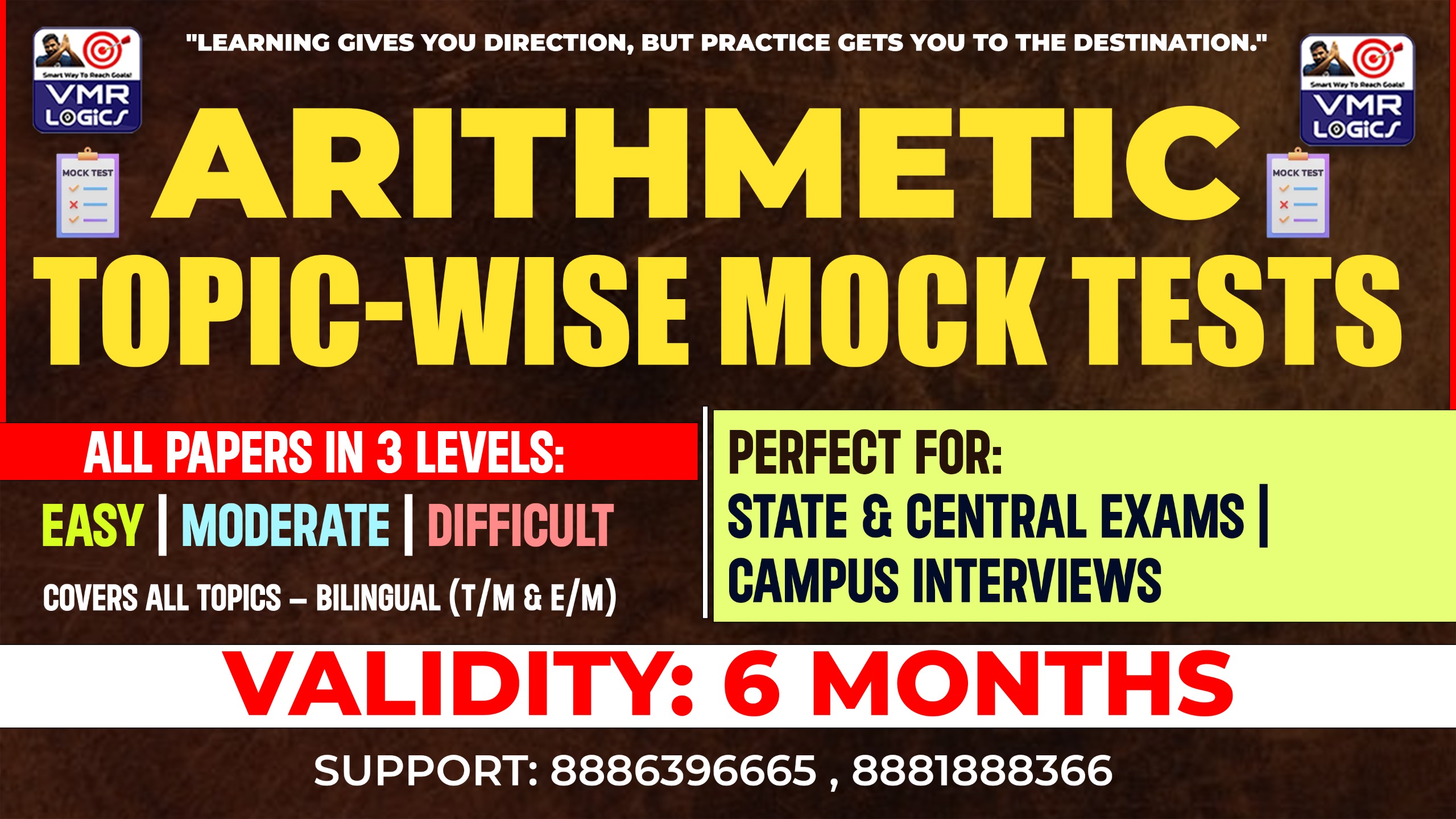 ARITHMETIC TOPIC WISE MOCK TESTS