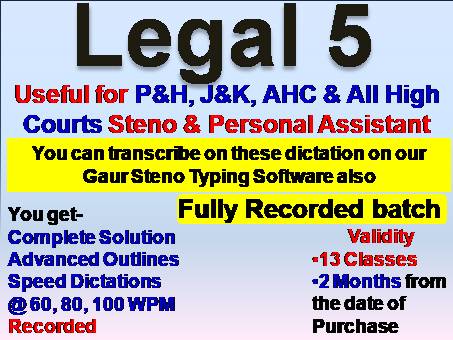 Courts Legal Dictations  (L5) Recorded