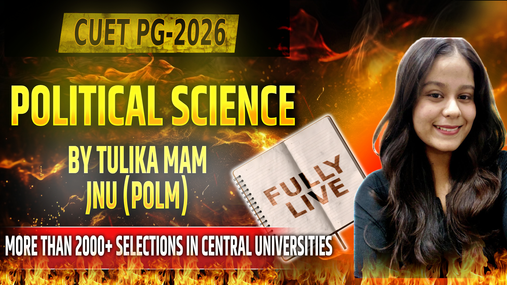 CUET PG Political Science 2026 (Fully Live by Miss Tulika from JNU POLM) (Include Last Year Recorded Classes by Abhishek Sir)