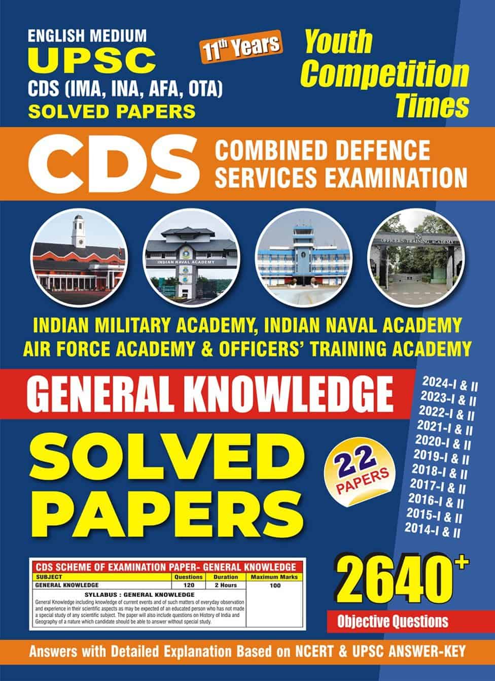 YOUTH- UPSC CDS General Knowledge Solved Papers [English Medium] PDF