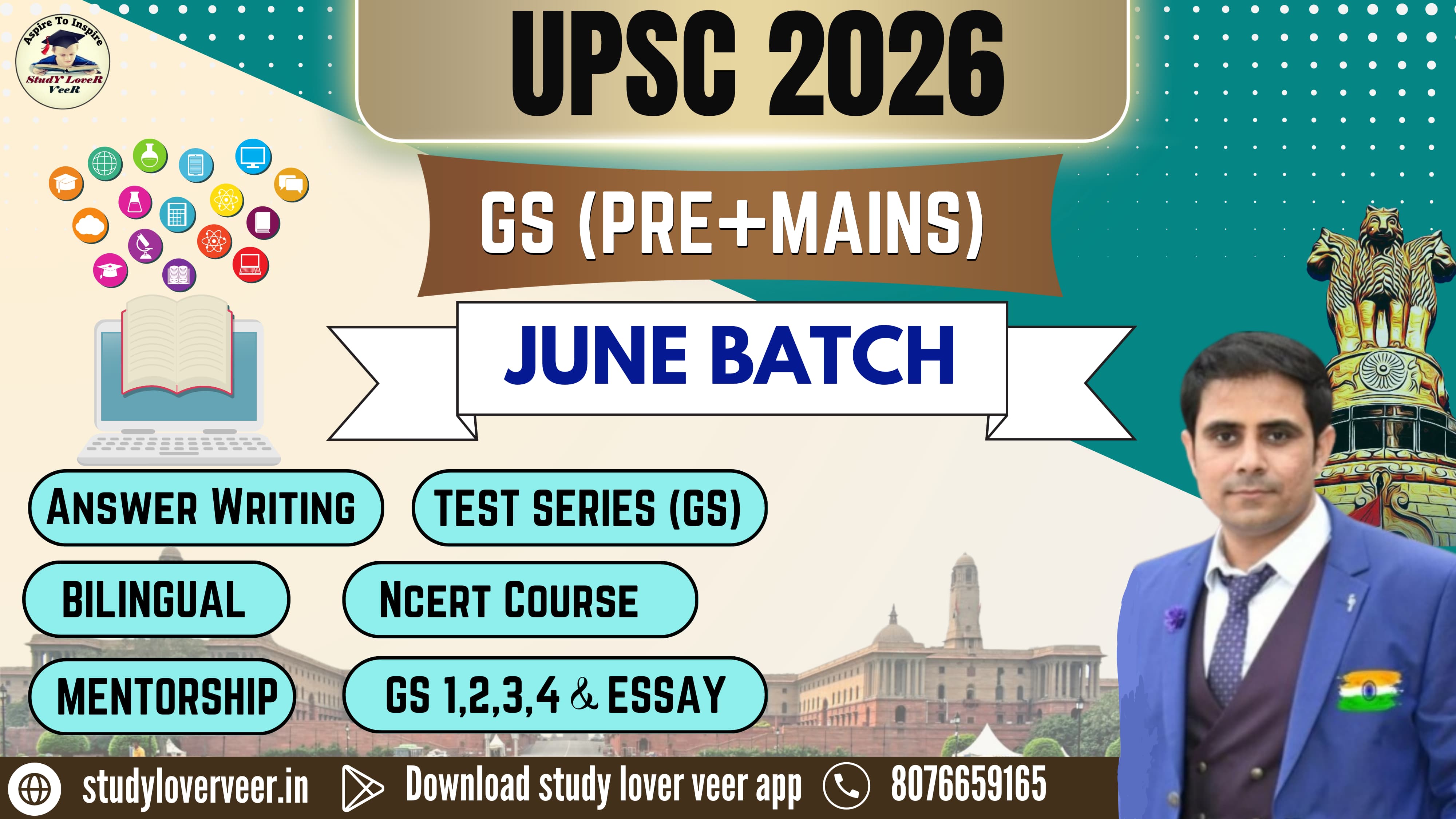 NEW UPSC Foundation Course 2026 (June Batch) Only GS Prelims + Mains