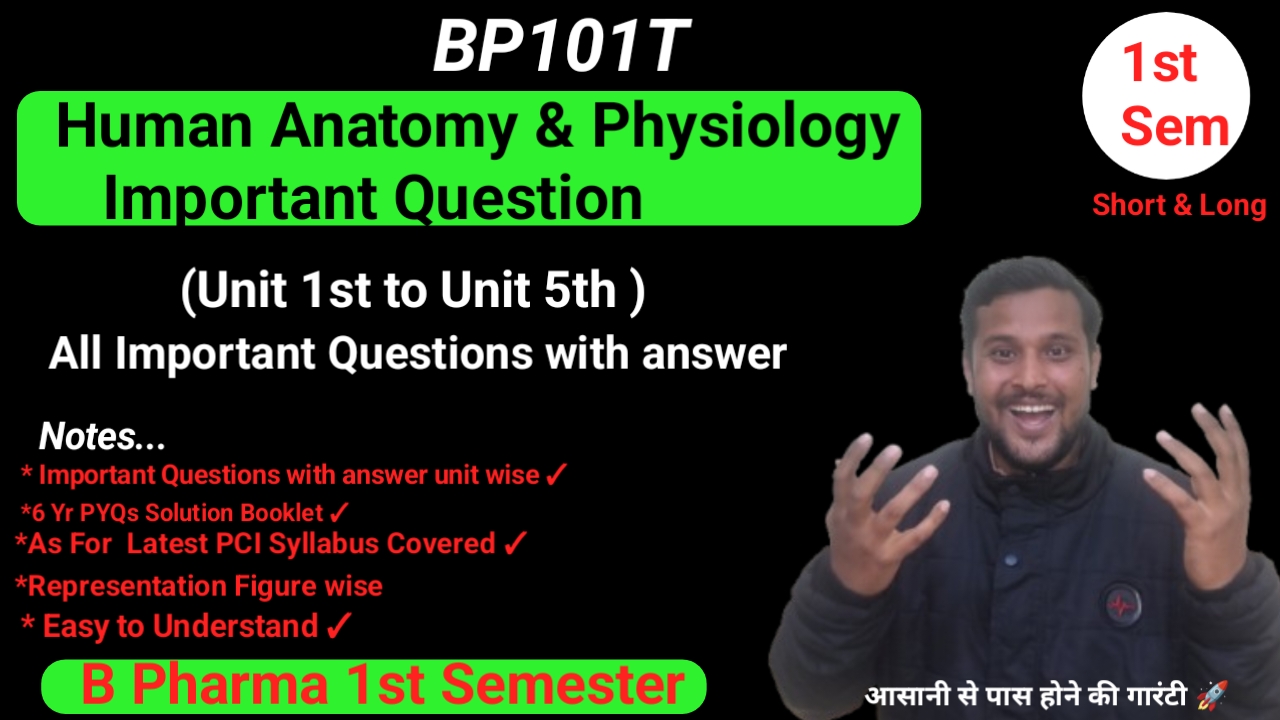 HAP Important Questions | B Pharma 1st Semester ( BP101T)