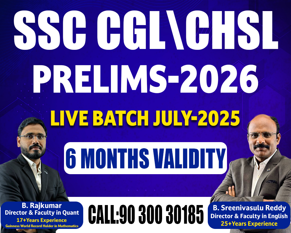 SSC CGL/CHSL LIVE BATCH JULY - 2025 (6 MONTHS)