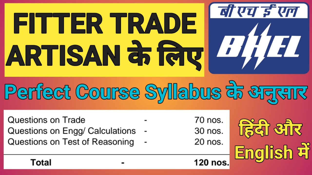 BHEL FITTER TRADE SPECIAL IN HINDI & ENGLISH