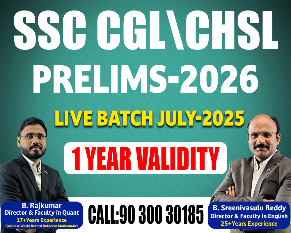SSC CGL/CHSL LIVE BATCH JULY - 2025 (1 YEAR VALIDITY)