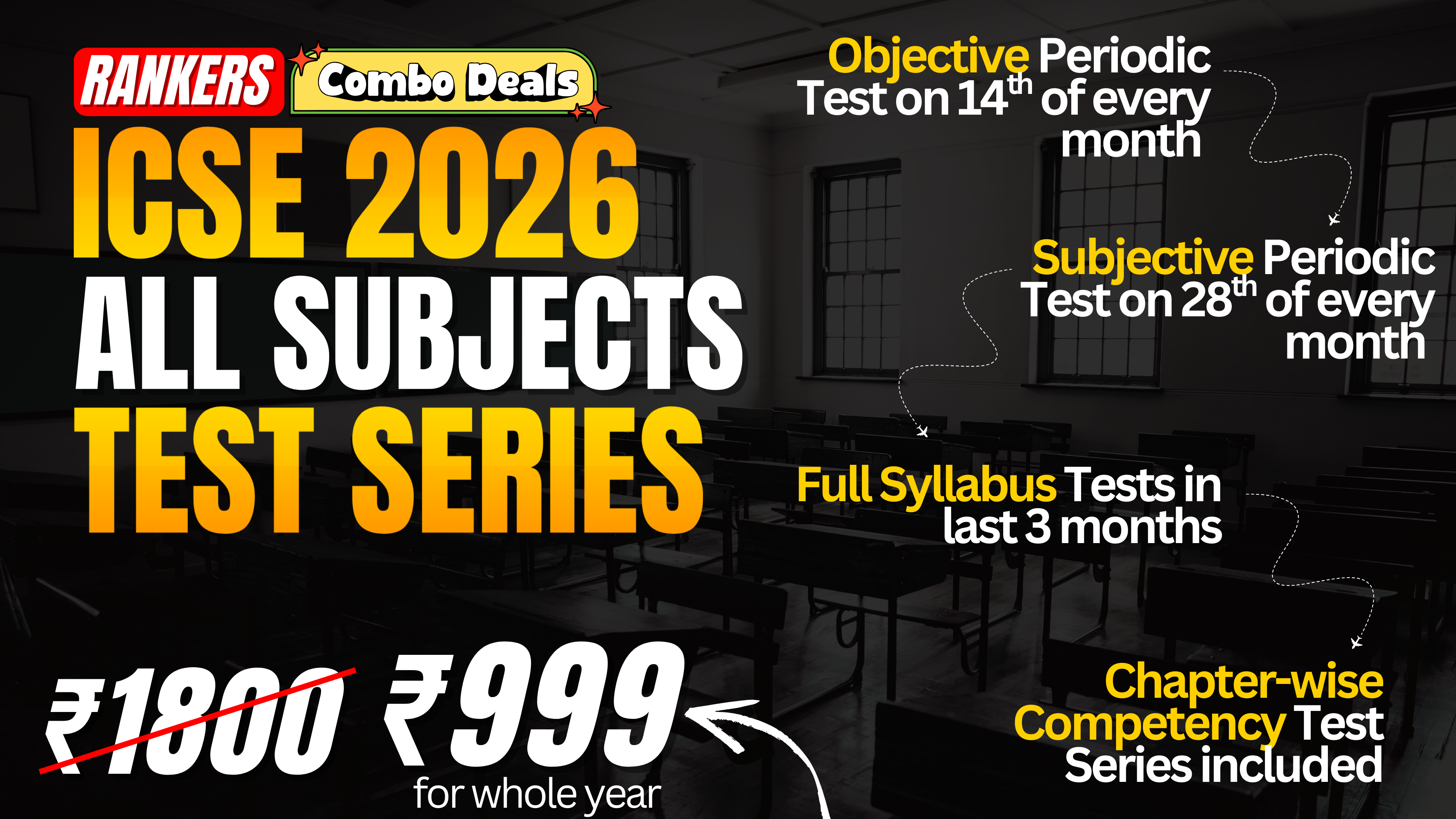 (COMBO) ICSE 2026: All Subjects Rankers Test Series