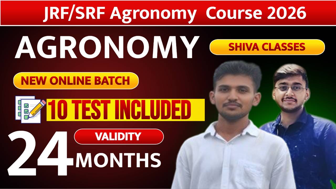 JRF/SRF Agronomy Online Course 2026 – Full Syllabus, Mock Tests & Expert Support