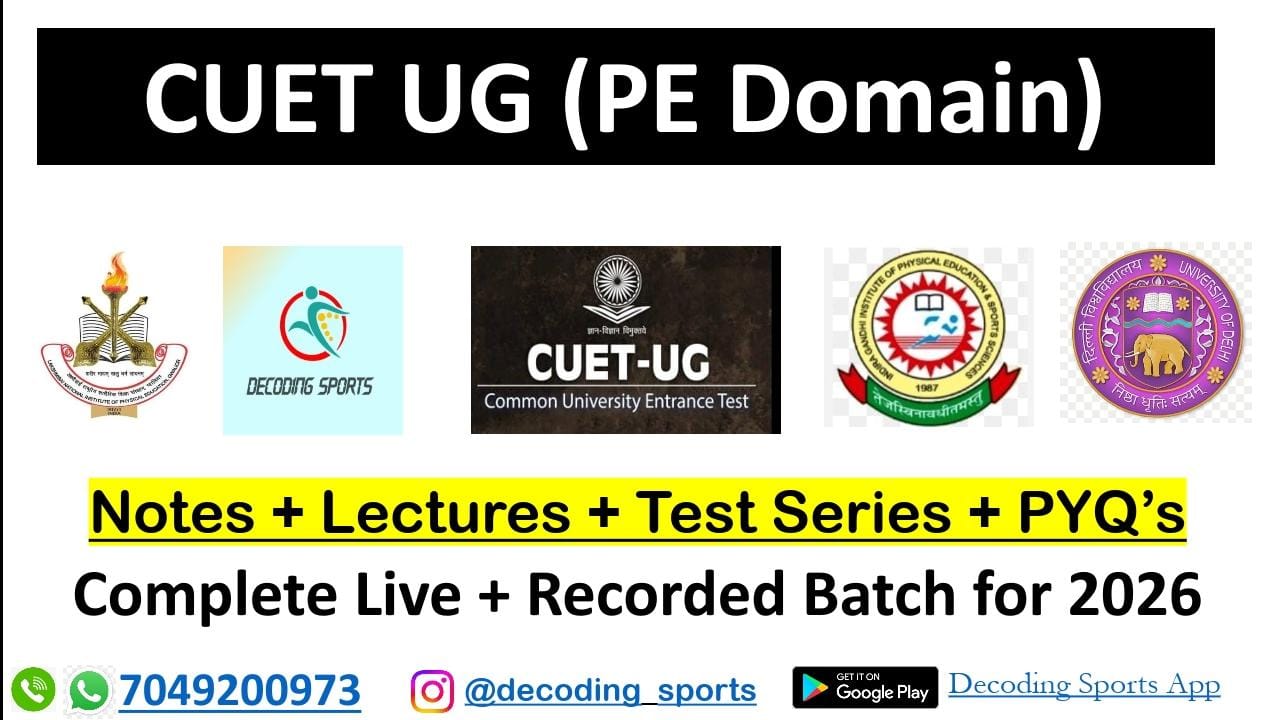 CUET UG PE  Domain 2026 New Batch (For Delhi University/LNIPE)