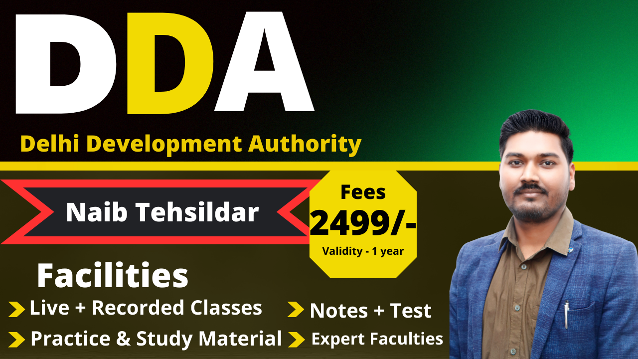 DDA Naib Tehsildaar Live Batch 2025-26
