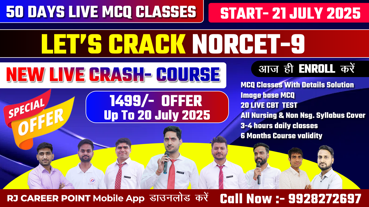 NEW LIVE (LET"S CRACK NORCET-9) CRASH COURSE