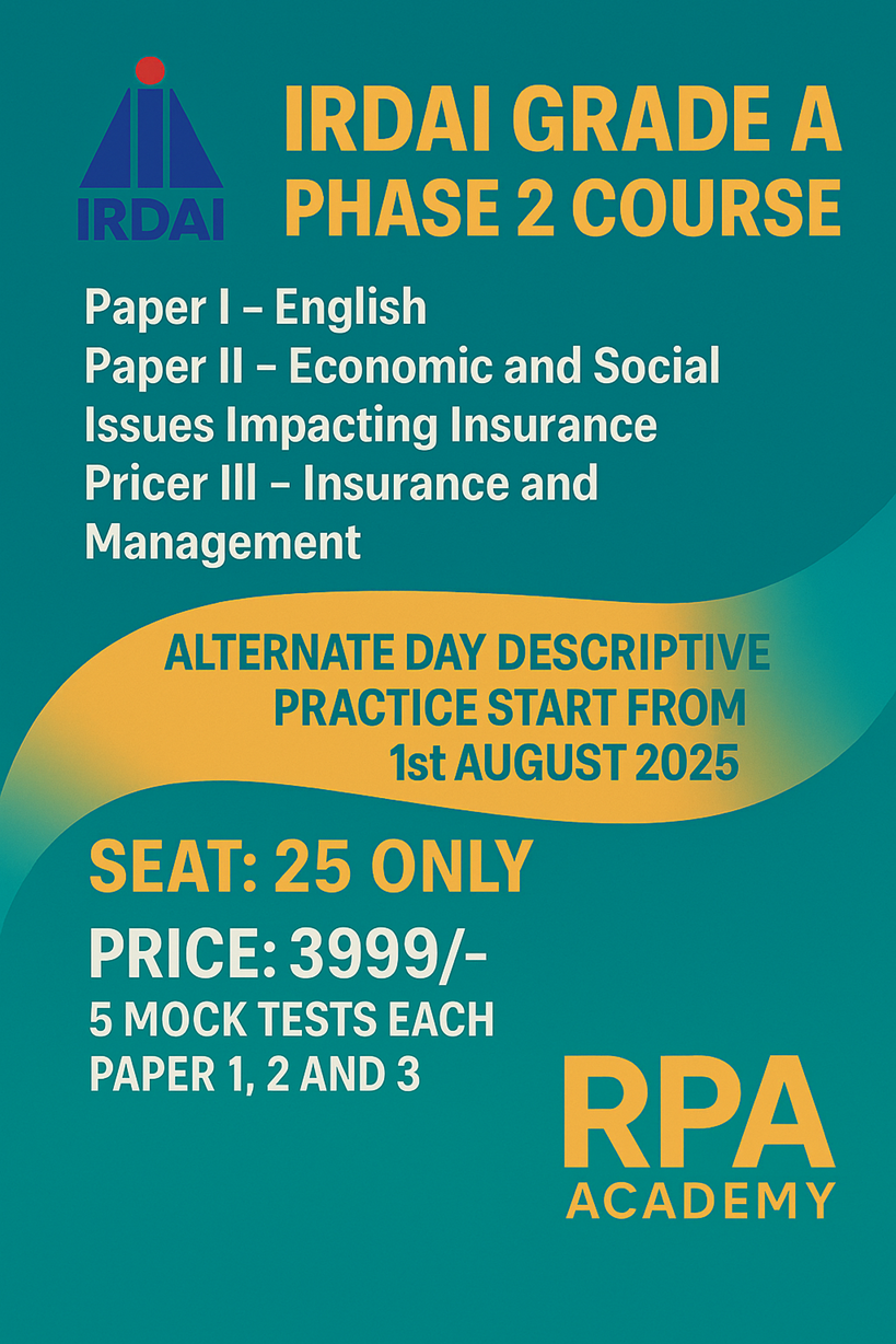 IRDAI GRADE A PHASE 2 COURSE