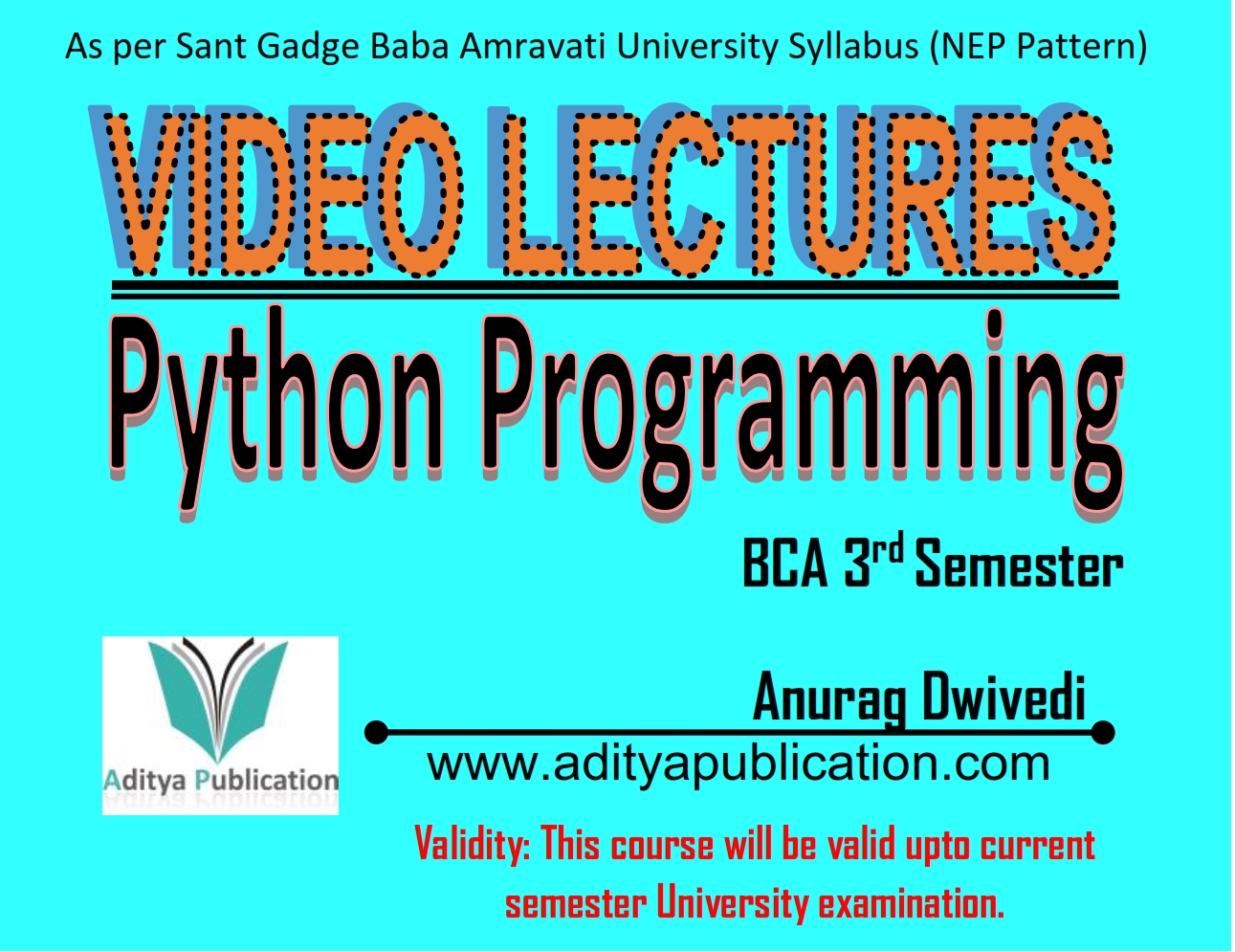 PYTHON PROGRAMMING PP BCA NEP SEM 3 VIDEO LECTURES VL