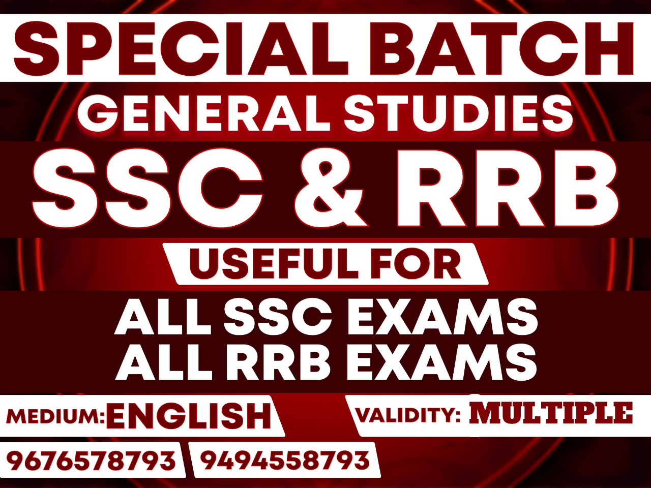GENERAL STUDIES FOR SSC & RRB (RAILWAY) EXAMS ENGLISH MEDIUM *