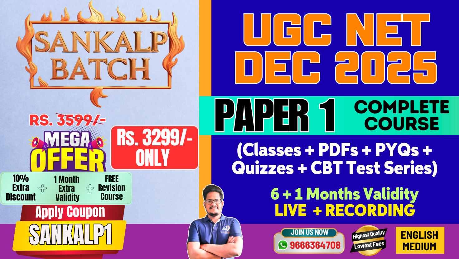 Paper 1 - UGC NET DEC 2025 - Complete Course