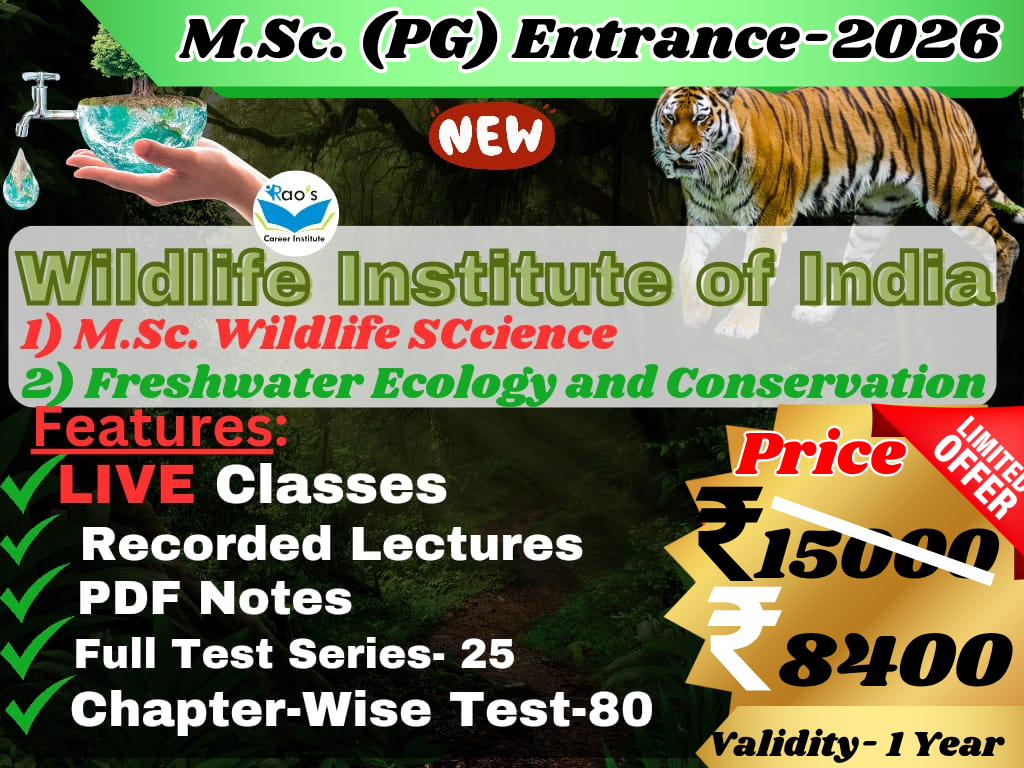 Wildlife Institute of India || M.SC. Entrance 2026-27 || LIVE BATCH || 