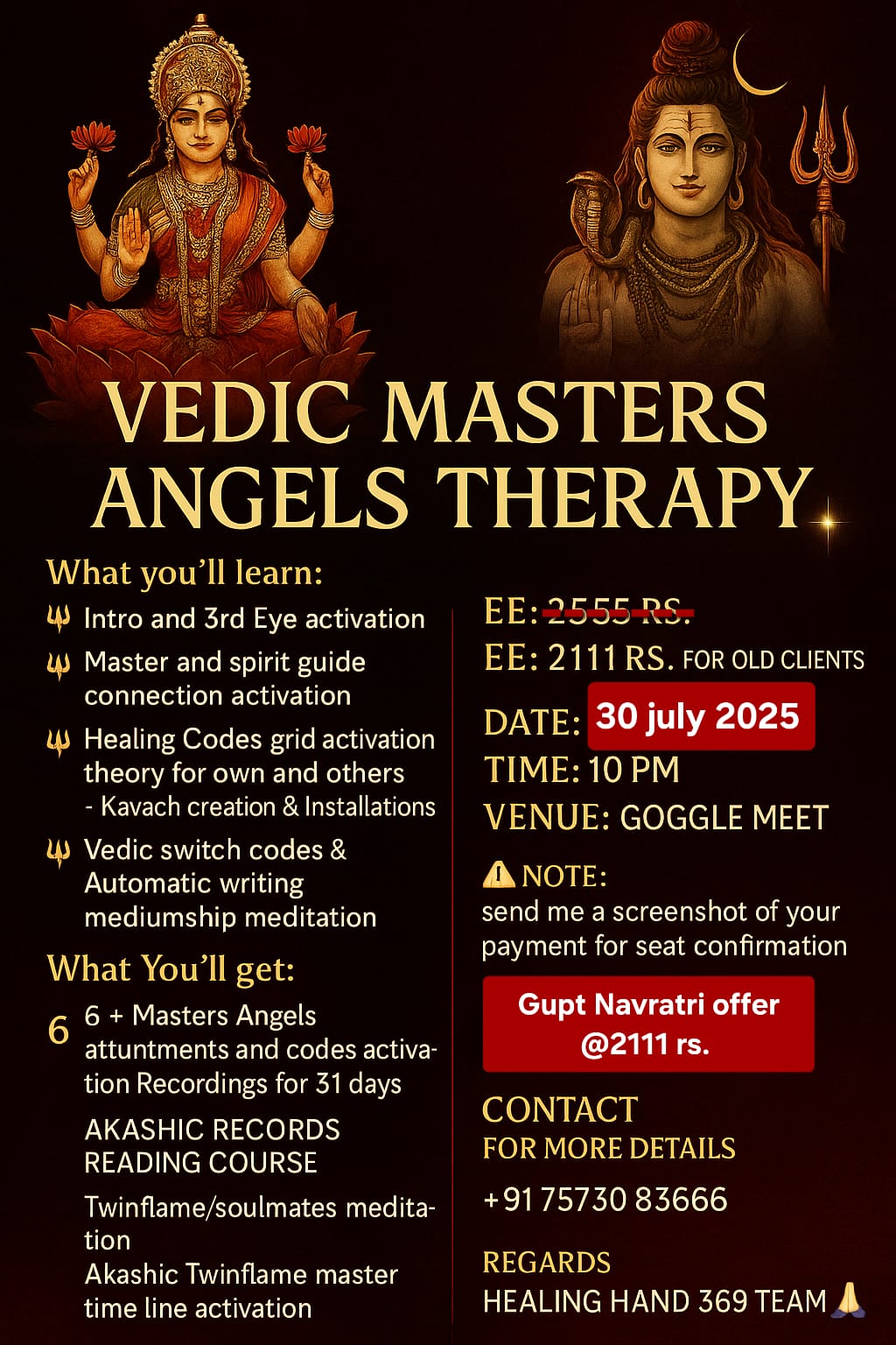 VEDIC MASTER HEALER THERAPY