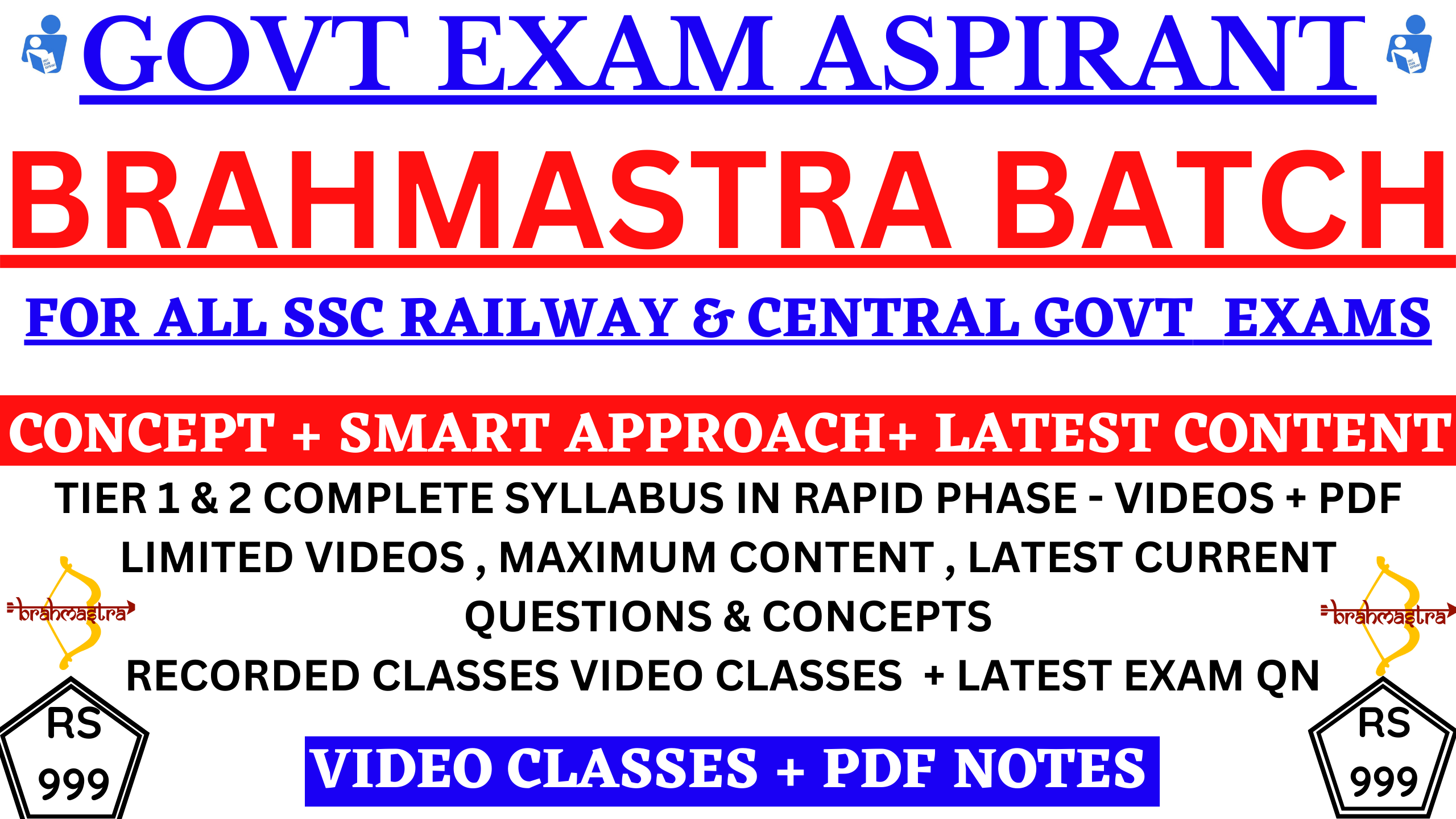 BRAHMASTRA BATCH - SSC RAILWAY IB NRA CET AFCAT CSIR