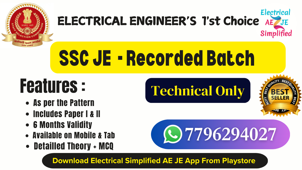 SSC JE Recorded Batch Technical