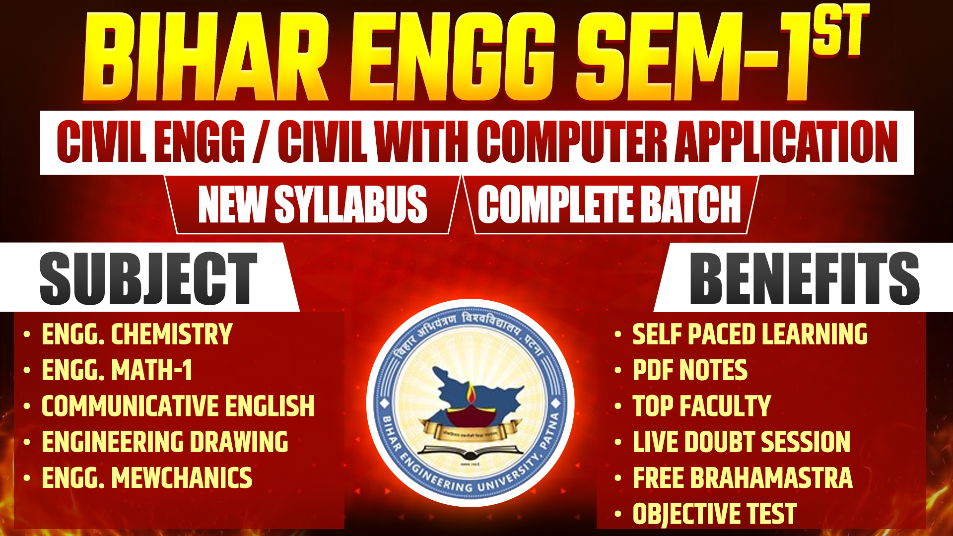 1ST SEM CIVIL ENGG./CIVIL WITH COMPUTER APPLICATION
