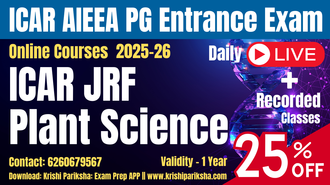 (New) 2026 - ICAR JRF Plant Science Live Course