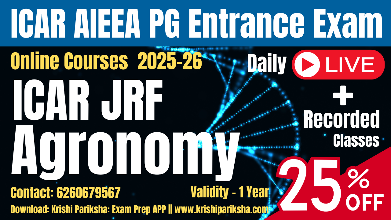 (New) 2026 ICAR JRF Agronomy Live Batch