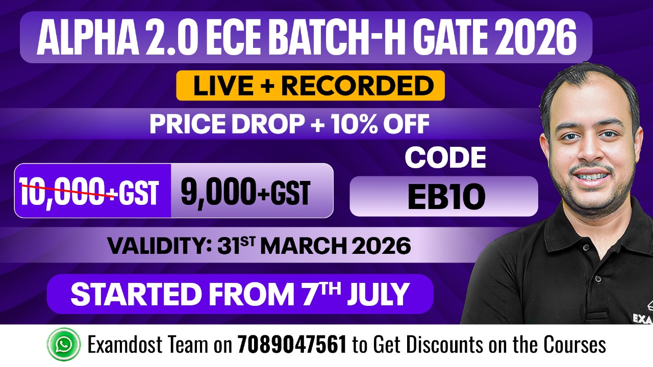 Alpha 2.0 ECE Batch H for GATE 2026 ( Live + Recorded )