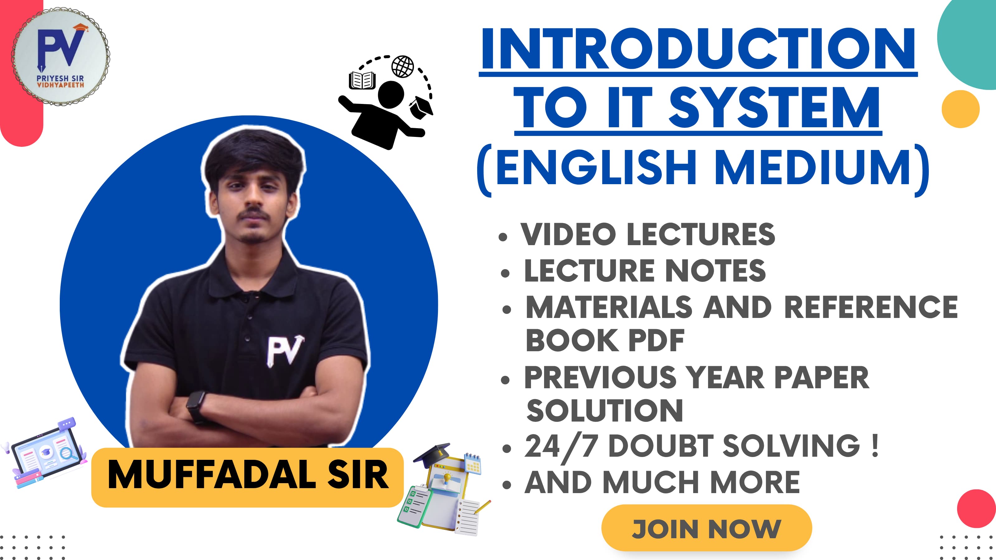 DIPLOMA - INTRODUCTION TO IT SYSTEM [ENGLISH MEDIUM] FULL VIDEO COURSE WITH MATERIAL - 1ST YEAR