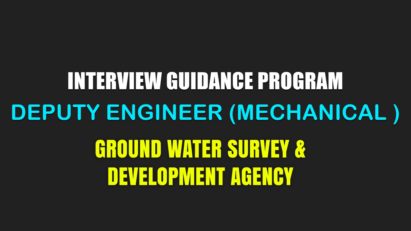  Interview Guidance Program | Deputy Engineer (Mechanical)