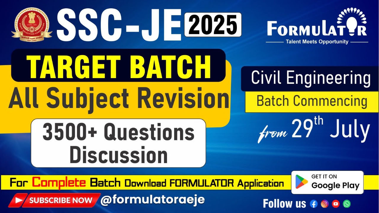 SSC-JE Civil 2025