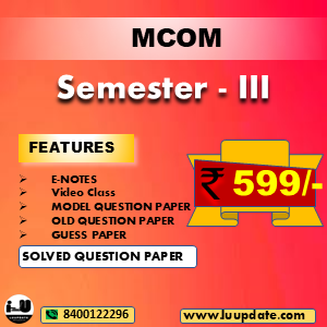 MCOM SEM III