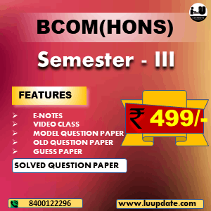 BCOM HONS SEM III