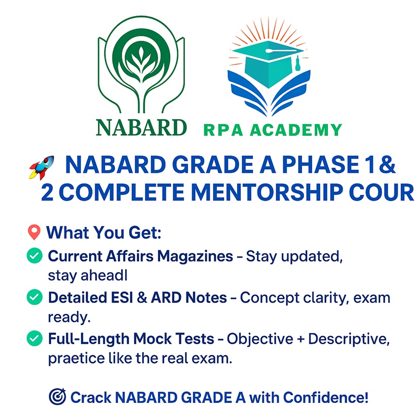 NABARD GRADE A PHASE 1 AND PHASE 2 MENTORSHIP COURSE